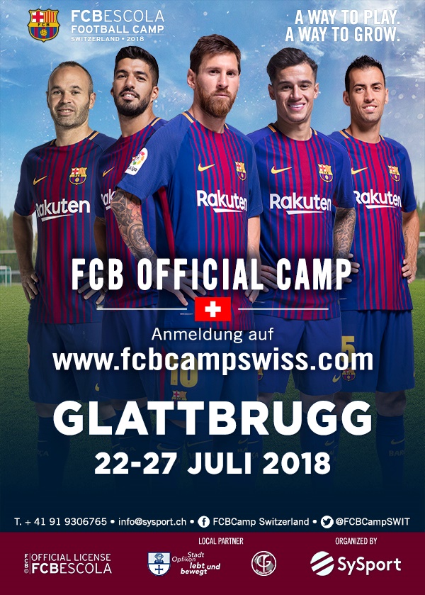 FCB Camp am 22. - 27. Juli 2018 in Glatbrugg!