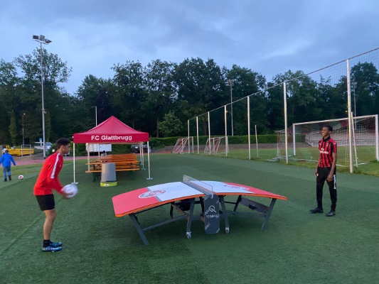 Teqball Challenge am Firmenfussballturnier