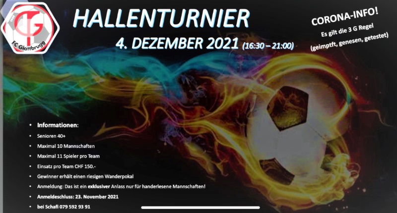 1. FCG Senioren 40+ Hallenturnier am 4. Dezember 2021