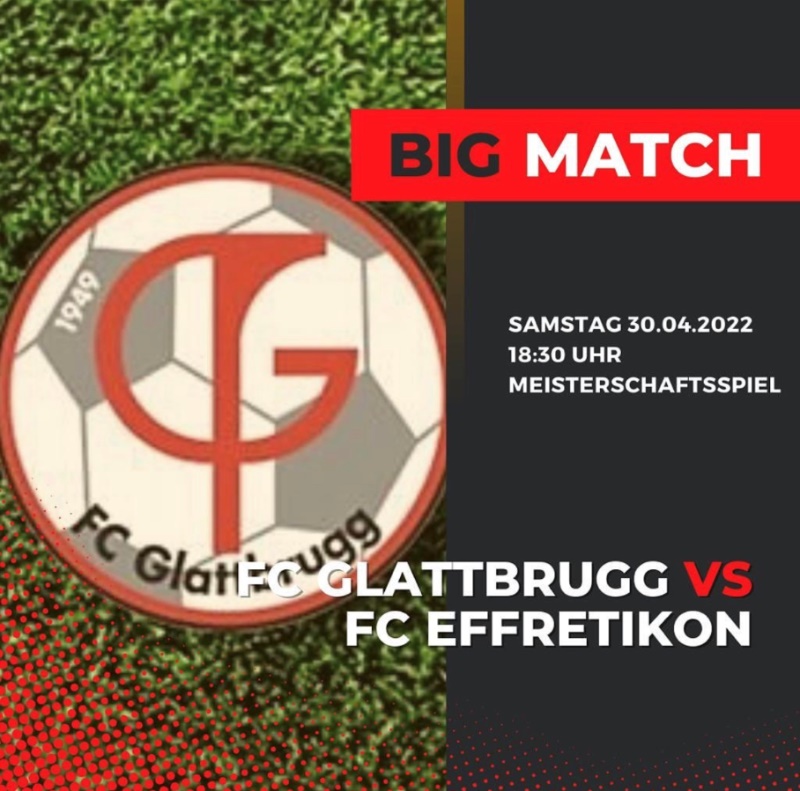 Heimspiel um 18:30h unserer 1. Mannschaft FCG 1 vs FC Effretikon